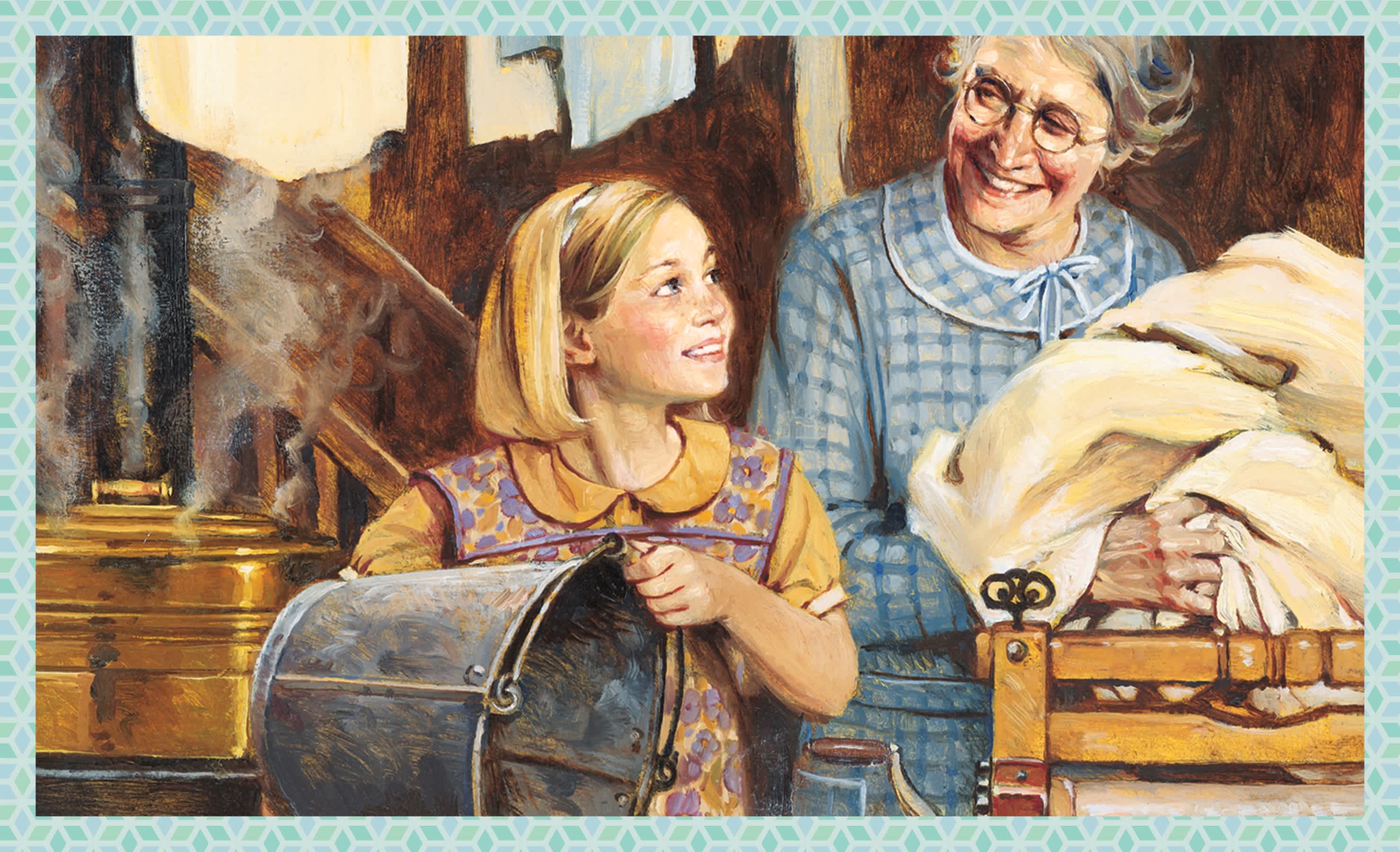 Kit holding a bucket