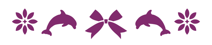Purple dolphin and bow icons