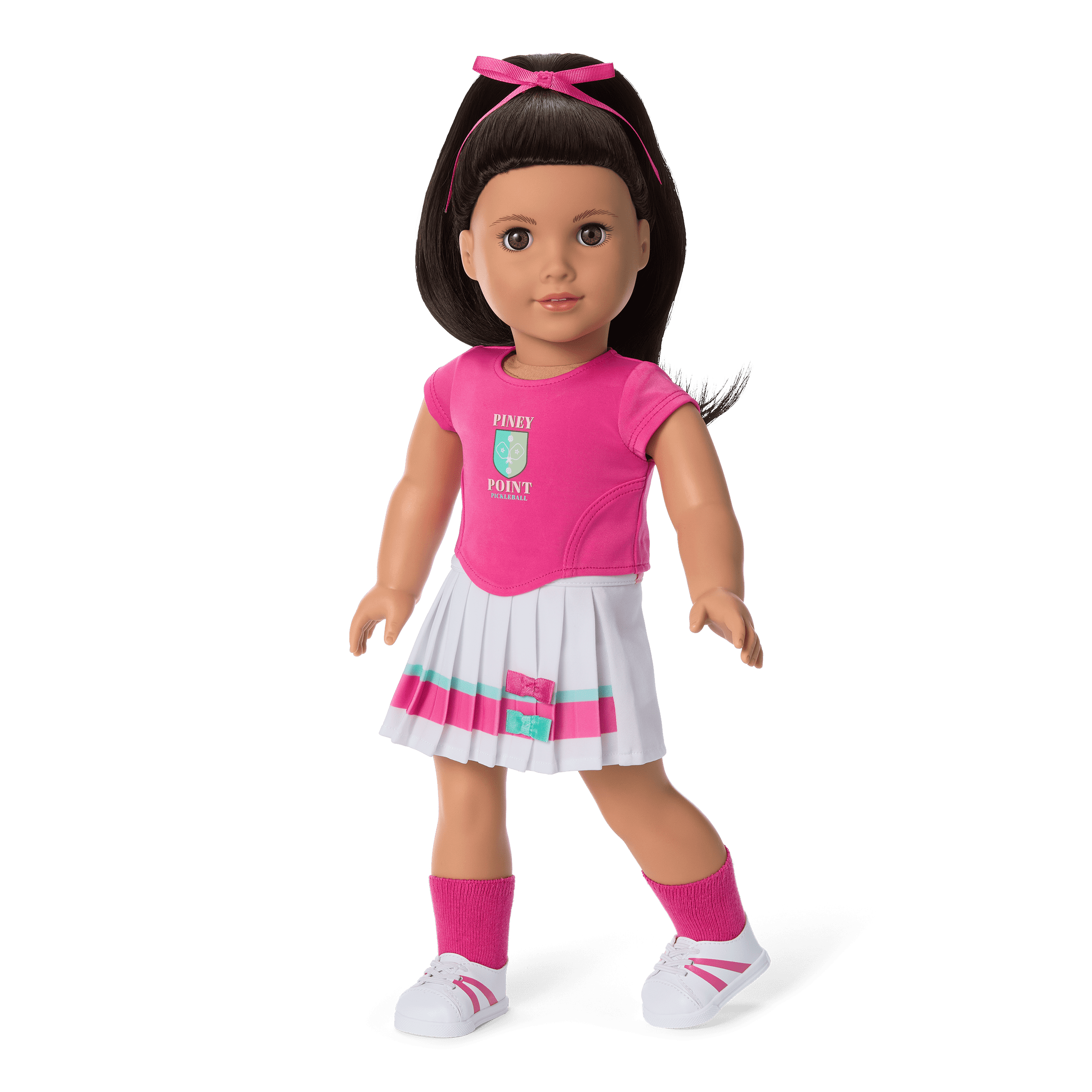 Raquel Reyes in her pickleball outfit